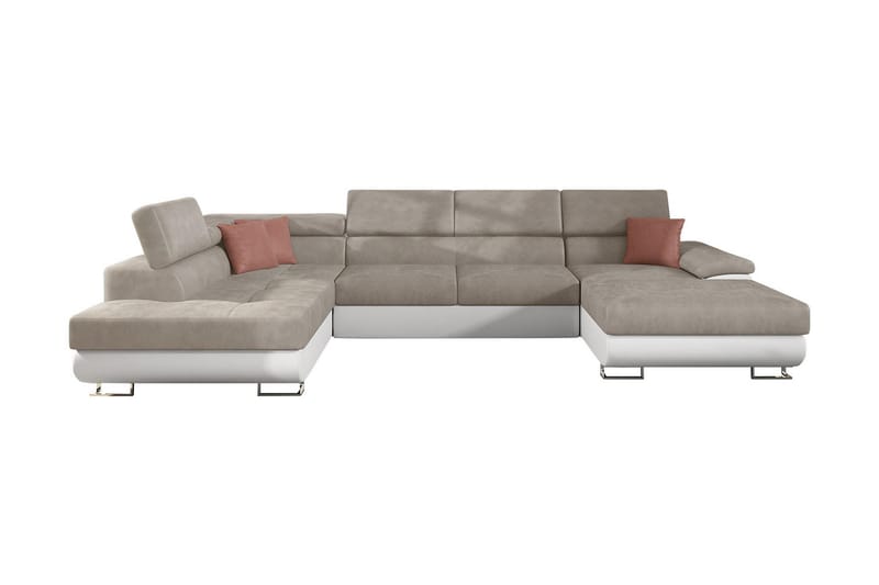 Sovesofa 4-seters U-formet 345x202 cm Venstre - Sovesofa divan