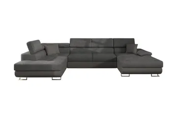 Sovesofa 4-seters U-formet 345x202 cm Venstre - Møbler - Sofaer - Sovesofaer - Sovesofa divan