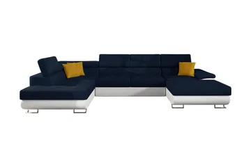 Sovesofa 4-seters U-formet 345x202 cm Venstre - Møbler - Sofaer - Sovesofaer - Sovesofa divan