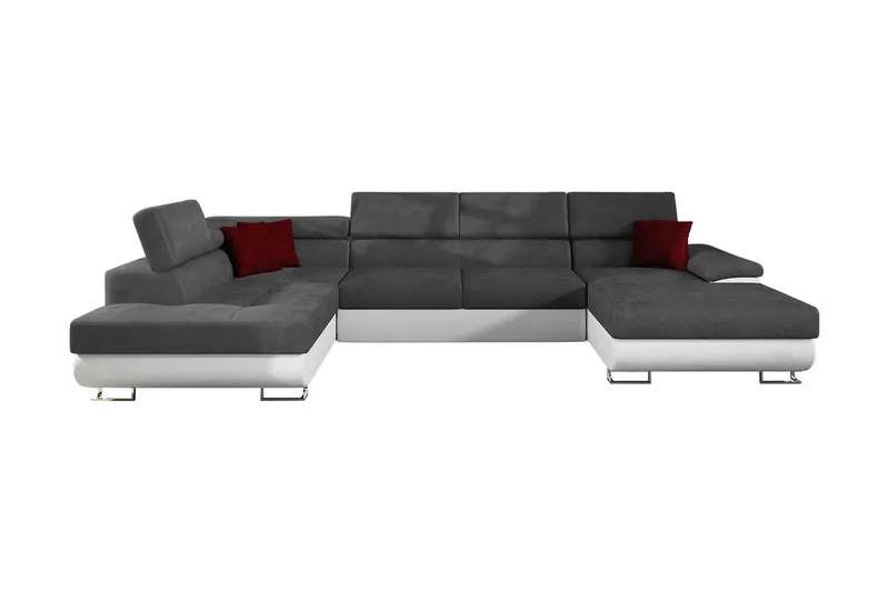 Sovesofa 4-seters U-formet 345x202 cm Venstre