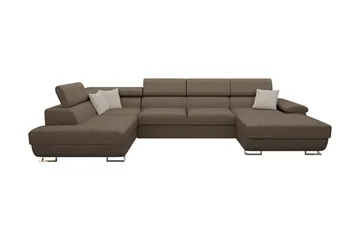 Sovesofa 4-seters U-formet 345x202 cm Venstre - Møbler - Sofaer - Sovesofaer - Sovesofa divan