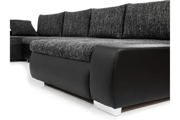 Sovesofa Dobbeldivan Mojen 4-seters 340x140 cm U-formet - Grå - Møbler - Sofaer - Sovesofaer - Sovesofa divan