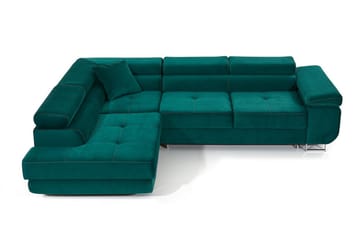 Sovesofa Hipolito med Sjeselong Venstre - Grønn - Møbler - Sofaer - Sovesofaer - Langsgående sovesofa