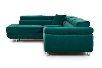 Sovesofa Hipolito med Sjeselong Venstre - Grønn - Møbler - Sofaer - Sovesofaer - Langsgående sovesofa