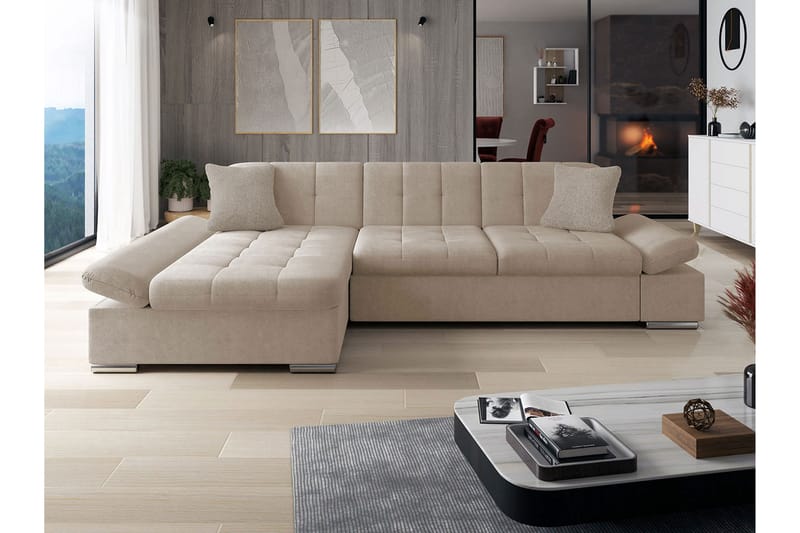 Sovesofa m. Divan Beraka L-formet - Sovesofa divan