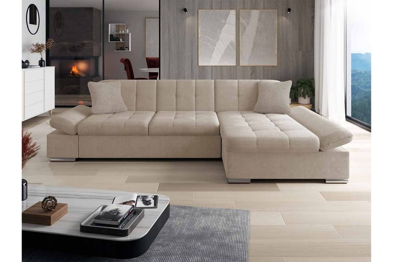 Sovesofa m. Divan Beraka L-formet - Sovesofa divan