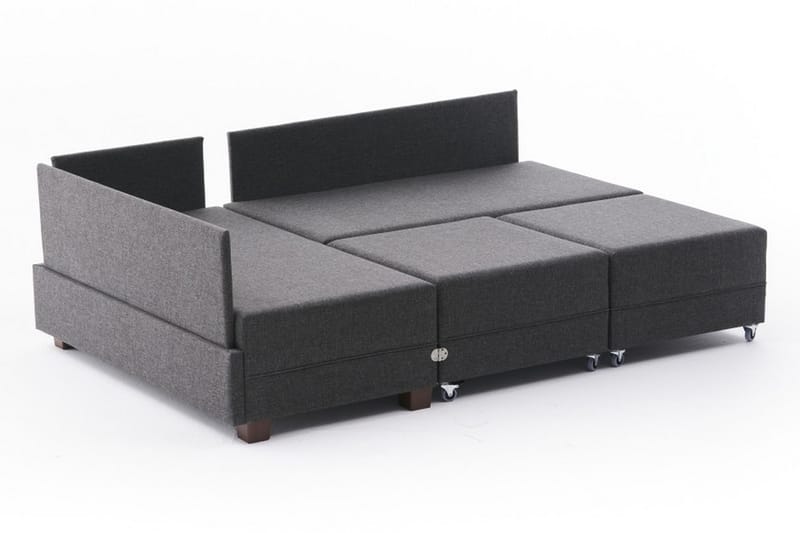 Sovesofa m. Divan Bulgaria 4-seters 140x190 - Antrasitt - Sovesofa divan