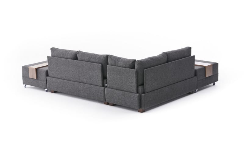 Sovesofa m. Divan Bulgaria 4-seters 140x190 - Antrasitt - Sovesofa divan