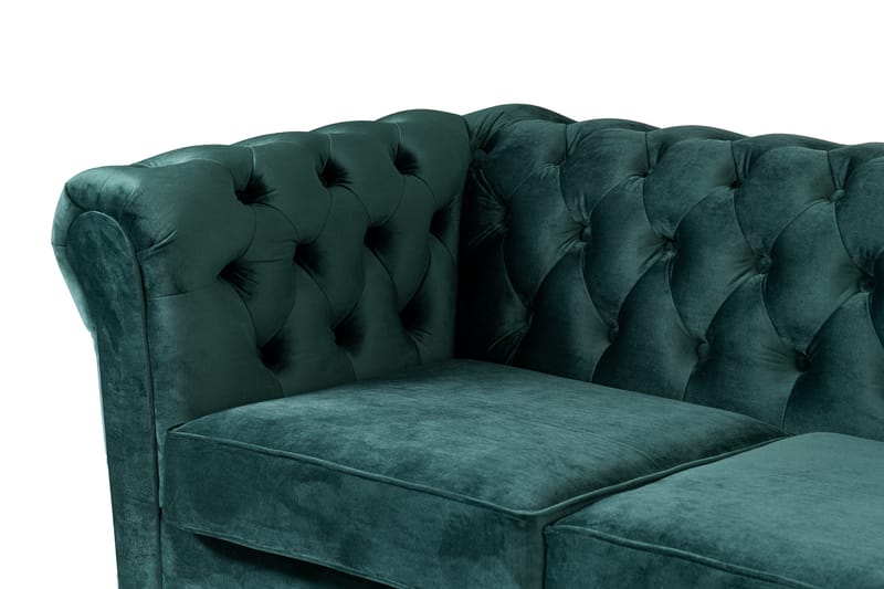 Sovesofa m. Divan Chesterfield Kristina - Mørkegrønn - Sovesofa divan