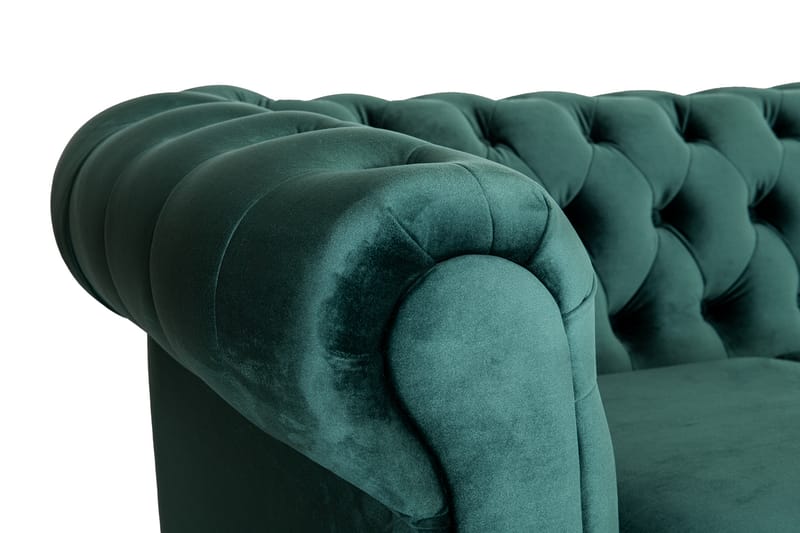 Sovesofa m. Divan Chesterfield Kristina - Mørkegrønn - Sovesofa divan