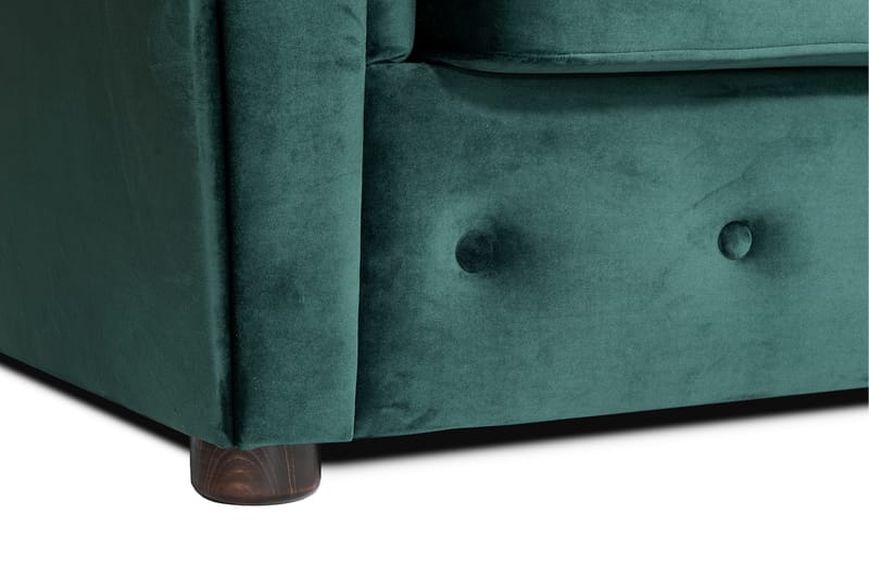 Sovesofa m. Divan Chesterfield Kristina - Mørkegrønn - Sovesofa divan