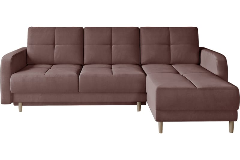 Sovesofa m. Divan Hatwall med Oppbevaring 3-seter - Rosa - Sovesofa divan