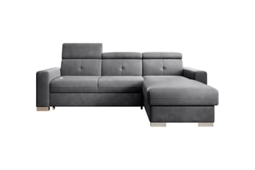 Sovesofa m. Divan Hazara med Oppbevaring 3-seter - Mørkegrå - Møbler - Sofaer - Sovesofaer - Sovesofa divan