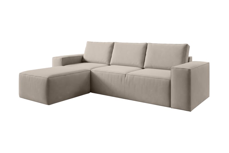 Sovesofa m. Divan Kandari med Oppbevaring - Beige - Sovesofa divan