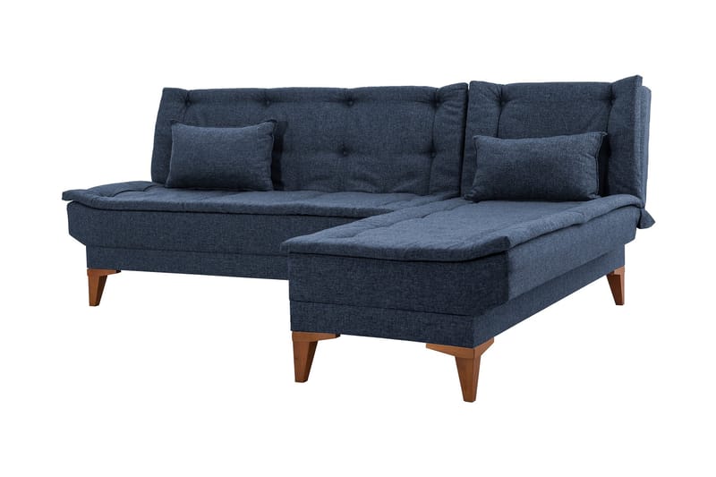 Sovesofa m. Divan Longburn 4-seters 107x205 - Mørkeblå - Sovesofa divan