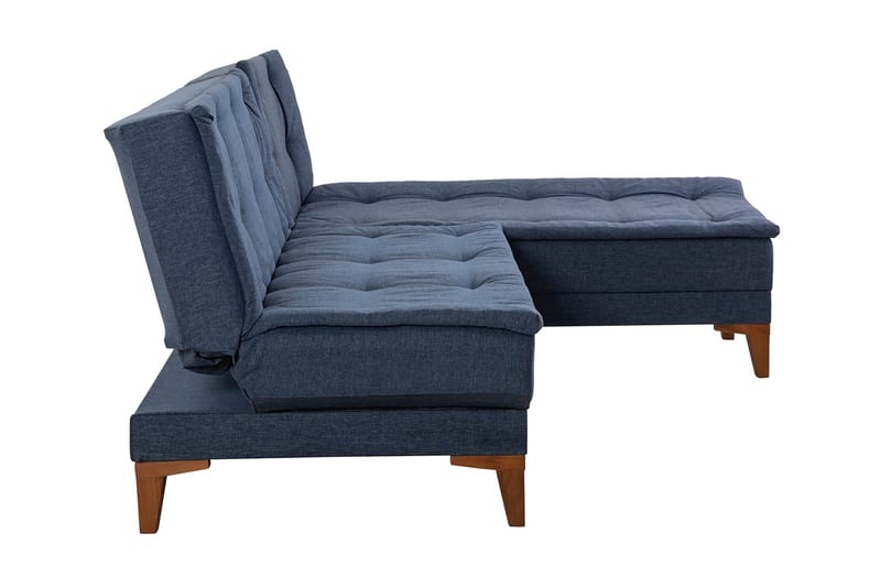 Sovesofa m. Divan Longburn 4-seters 107x205 - Mørkeblå - Sovesofa divan