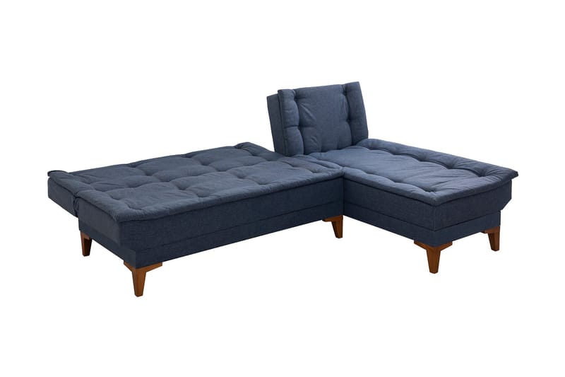 Sovesofa m. Divan Longburn 4-seters 107x205 - Mørkeblå - Sovesofa divan