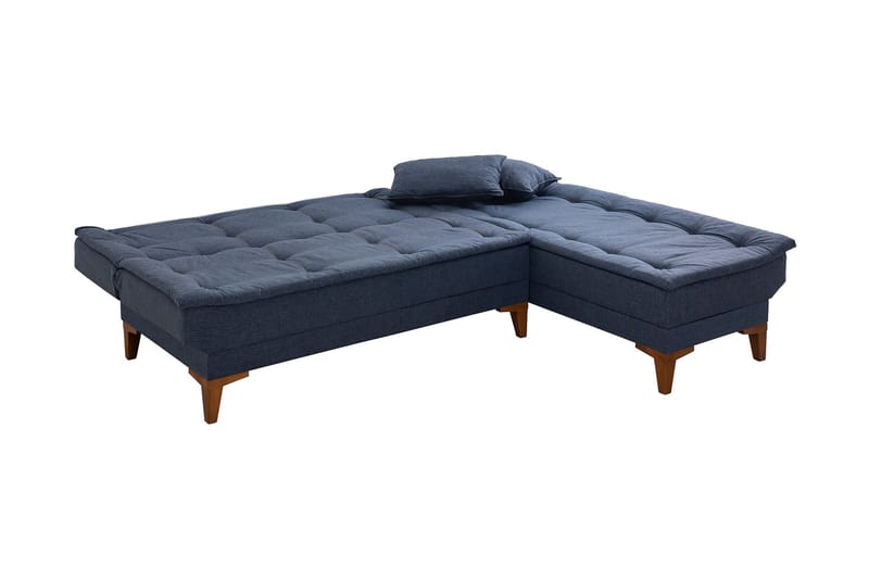 Sovesofa m. Divan Longburn 4-seters 107x205 - Mørkeblå - Sovesofa divan