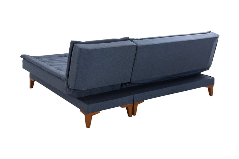 Sovesofa m. Divan Longburn 4-seters 107x205 - Mørkeblå - Sovesofa divan