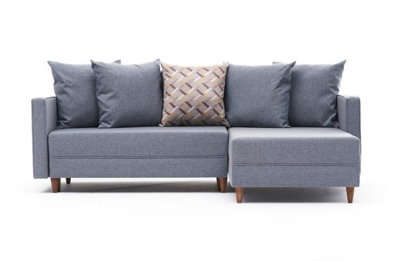 Sovesofa m. Divan Makinat 4-seters 192x135 - Blå - Sovesofa divan