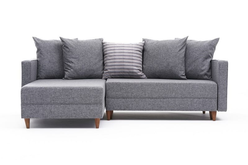 Sovesofa m. Divan Makinat 4-seters 192x135 - Lysegrå - Sovesofa divan