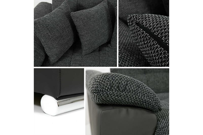 Sovesofa m. Divan og Sjeselong Sororia 4-seters - Rosa - Møbler - Sofaer - Sovesofaer - Sovesofa divan