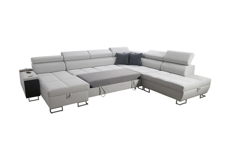 Sovesofa m. Divan og sjeselong Torretta - Sovesofa divan