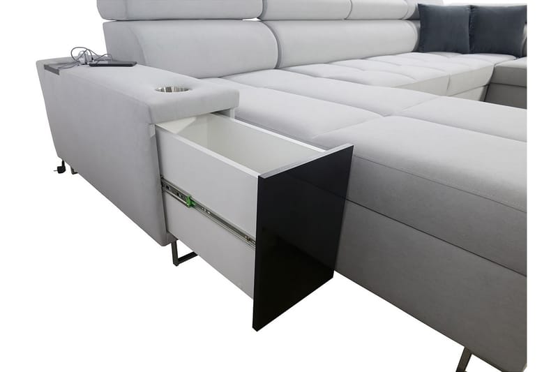 Sovesofa m. Divan og sjeselong Torretta - Sovesofa divan