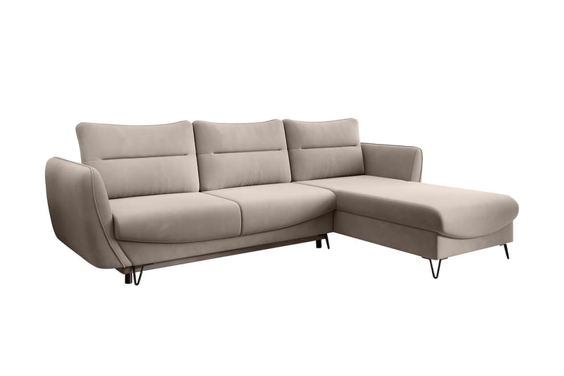 Sovesofa m. Divan Swentzel Oppbevaring - Beige - Sovesofa divan