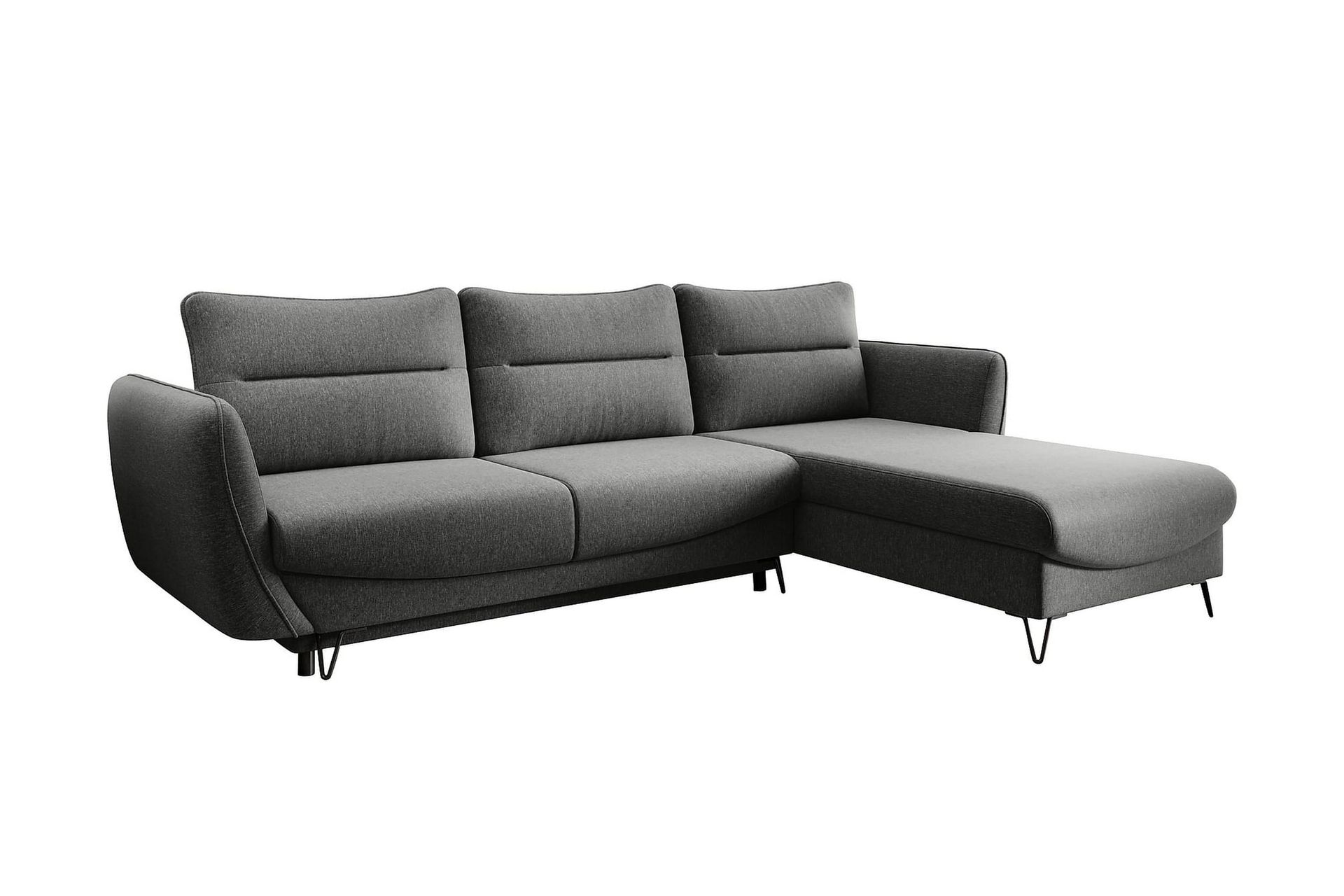 Sovesofa m. Divan Swentzel Oppbevaring - Grå - Møbler - Sofaer - Sovesofaer - Sovesofa divan