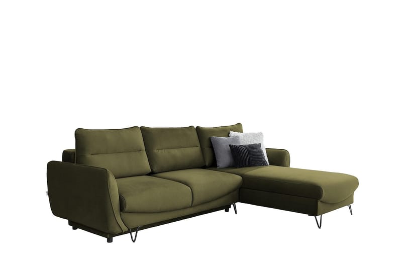 Sovesofa m. Divan Swentzel Oppbevaring - Grønn - Sovesofa divan