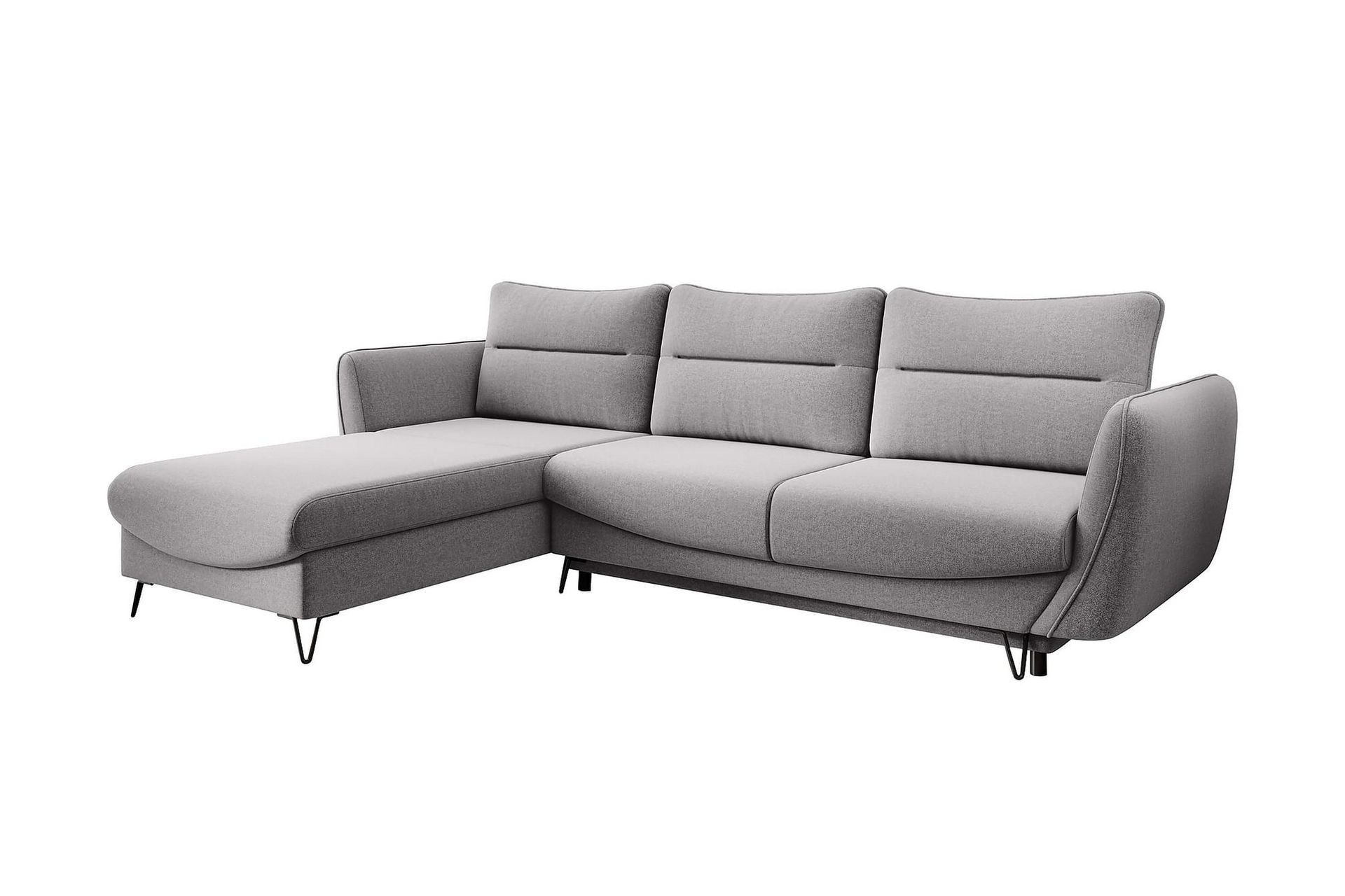 Sovesofa m. Divan Swentzel Oppbevaring - Lysegrå - Møbler - Sofaer - Sovesofaer - Sovesofa divan