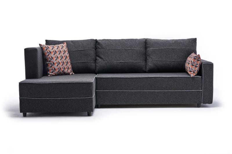 Sovesofa m. Divan Windwhistle 4-seters 200x150 - Antrasitt - Sovesofa divan