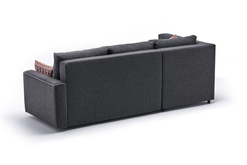 Sovesofa m. Divan Windwhistle 4-seters 200x150 - Antrasitt - Sovesofa divan