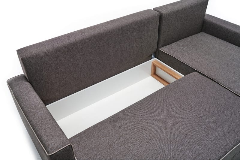 Sovesofa m. Divan Windwhistle 4-seters 200x150 - Brun - Sovesofa divan