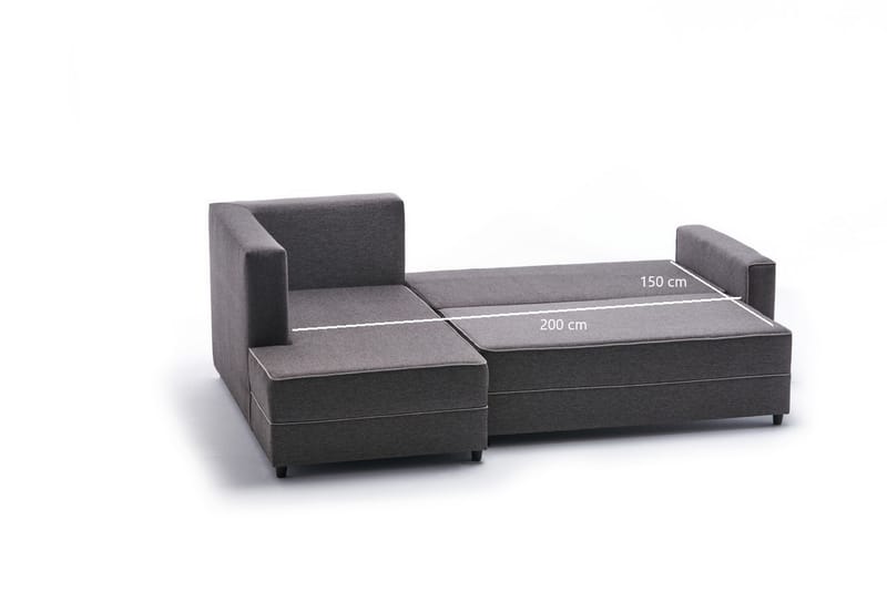 Sovesofa m. Divan Windwhistle 4-seters 200x150 - Brun - Sovesofa divan