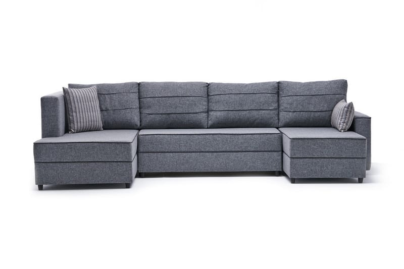 Sovesofa m. Divan Windwhistle 4-seters 200x150 - Grå - Sovesofa divan