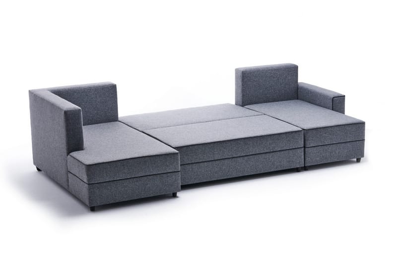 Sovesofa m. Divan Windwhistle 4-seters 200x150 - Grå - Sovesofa divan