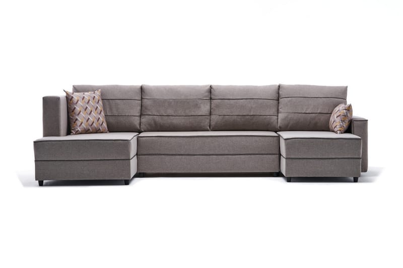 Sovesofa m. Divan Windwhistle 4-seters 200x150 - Krem - Sovesofa divan