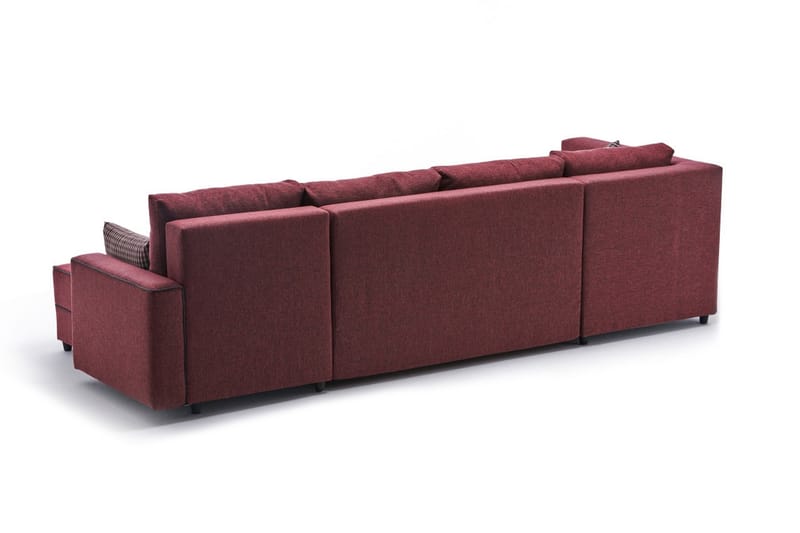 Sovesofa m. Divan Windwhistle 4-seters 200x150 - Rød - Sovesofa divan