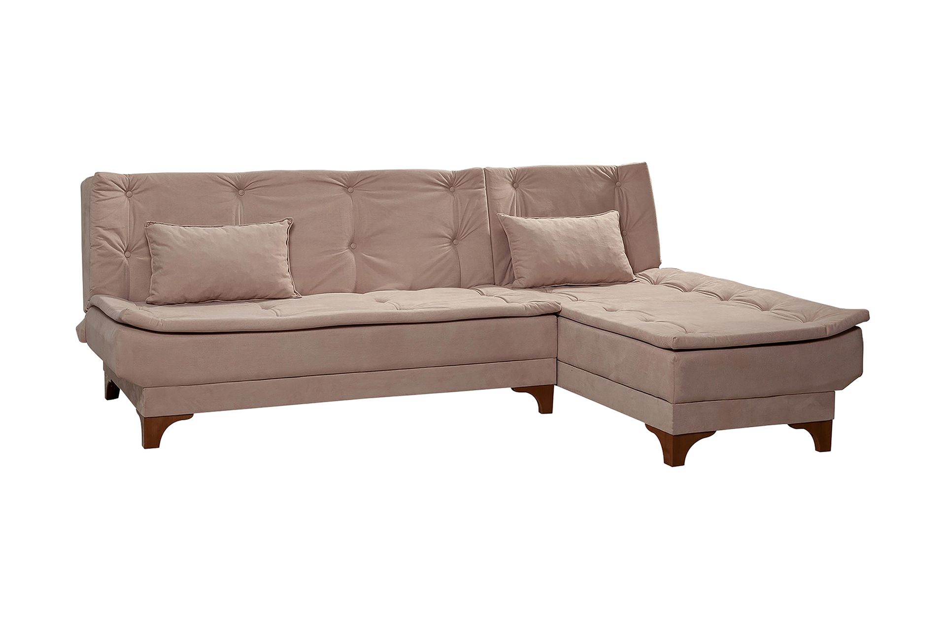 Sovesofa Mcmurdo med Divan Høyre - Brun - Møbler - Sofaer - Sovesofaer - Sovesofa divan
