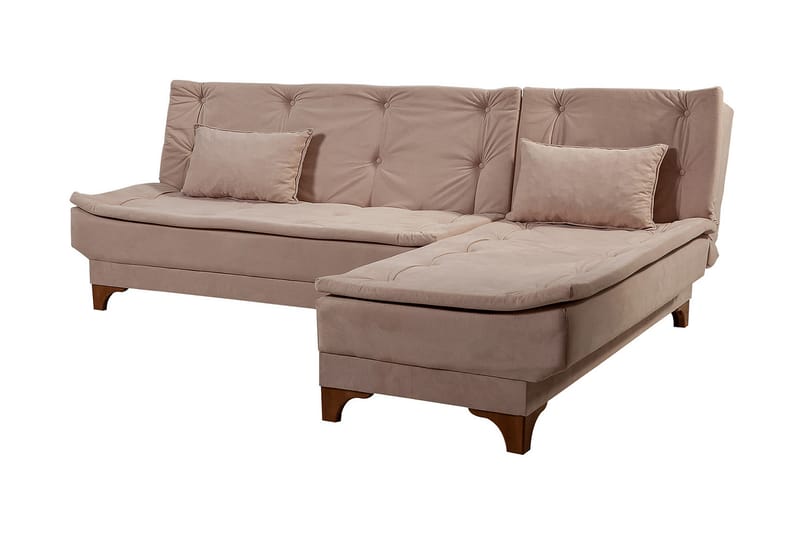 Sovesofa Mcmurdo med Divan Høyre - Brun - Sovesofa divan