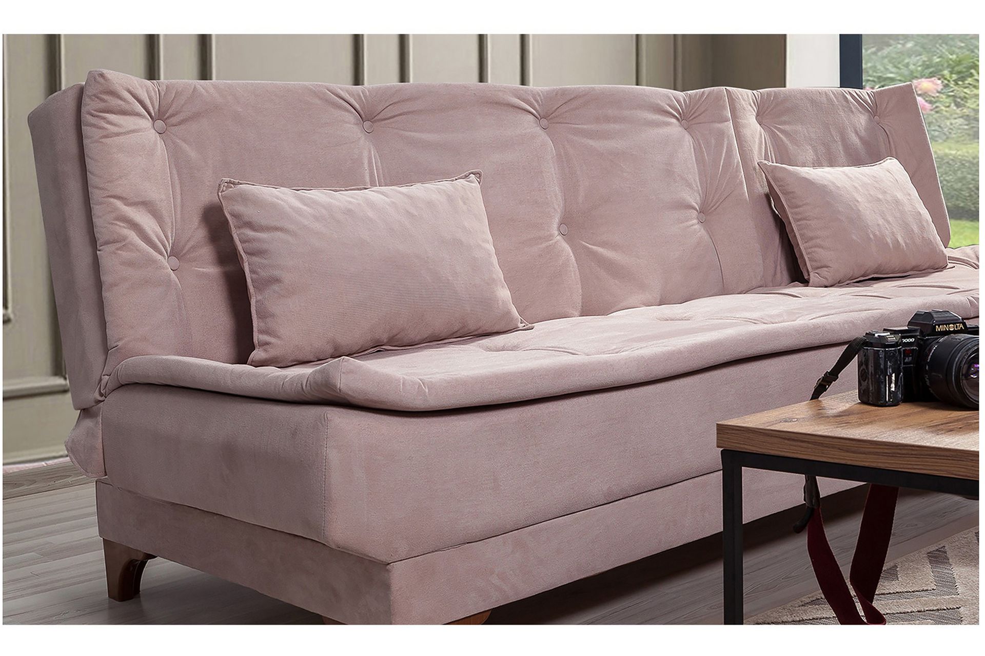 Sovesofa Mcmurdo med Divan Høyre - Brun - Møbler - Sofaer - Sovesofaer - Sovesofa divan