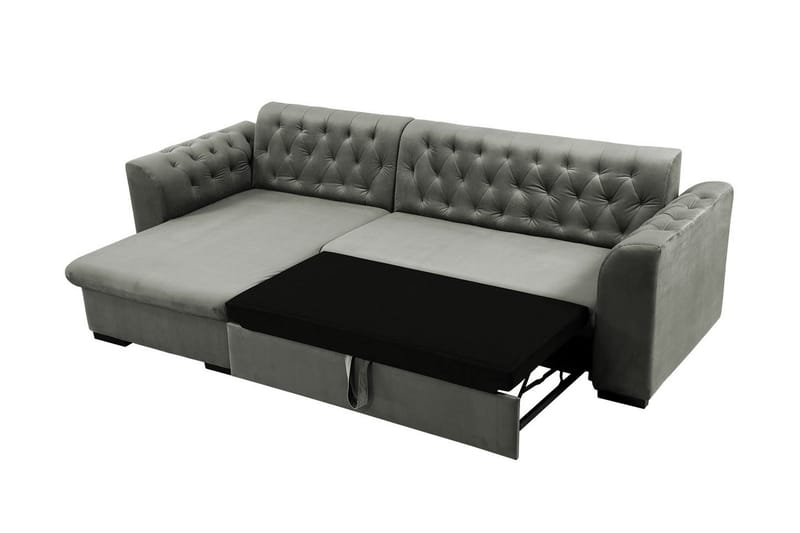 Sovesofa med divan - Blå - Sovesofa divan