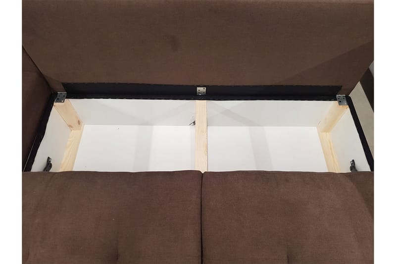 Sovesofa med divan - Brun - Møbler - Sofaer - Sovesofaer - Sovesofa divan