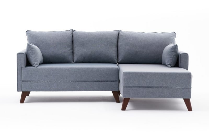 Sovesofa med Divan Burundi Høyre - Blå / Brun - Sovesofa divan