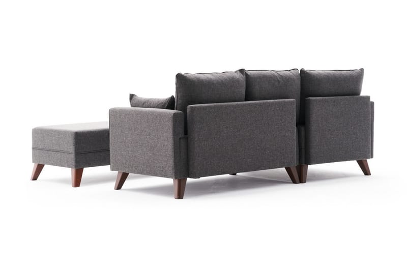 Sovesofa med Divan Burundi Mini Venstre - Antrasitt/Brun - Møbler - Sofaer - Sovesofaer - Sovesofa divan