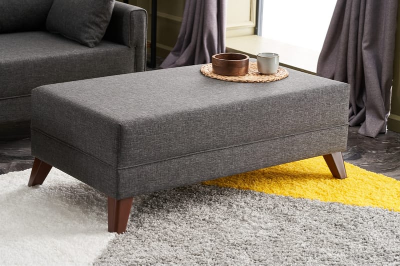 Sovesofa med Divan Burundi Mini Venstre - Antrasitt/Brun - Møbler - Sofaer - Sovesofaer - Sovesofa divan