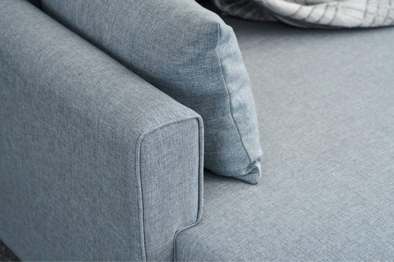 Sovesofa med Divan Burundi venstre - Blå / Brun - Møbler - Sofaer - Sovesofaer - Sovesofa divan
