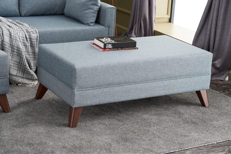 Sovesofa med Divan Burundi venstre - Blå / Brun - Møbler - Sofaer - Sovesofaer - Sovesofa divan